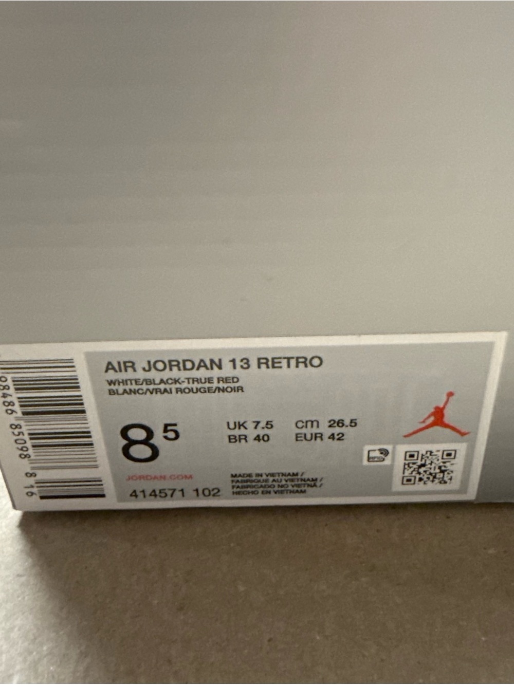 Nike Air Jordan 13 Retro Chicago 2026 Men’s size 8.5 Basketball Shoes Rare NEW! - Picture 6 of 6